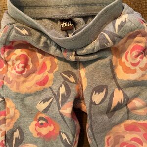 Tea Collection Kids Leggings - Gray and Pink Floral
